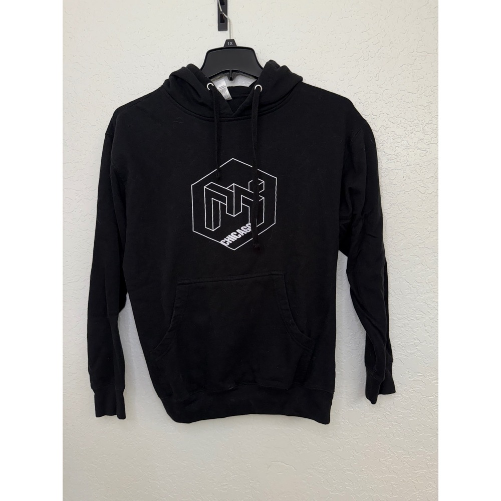 Chicago Graphic Hoodie Independent Trading Co. Black Pullover Sweatshirt